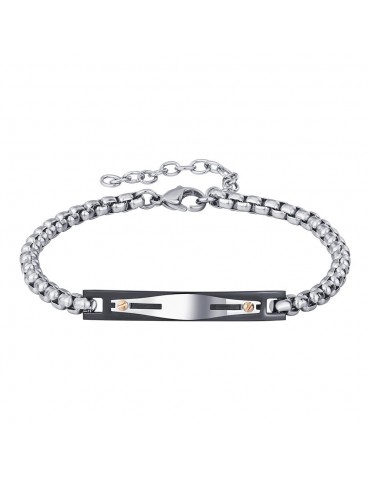 Bracciale con targhetta nera