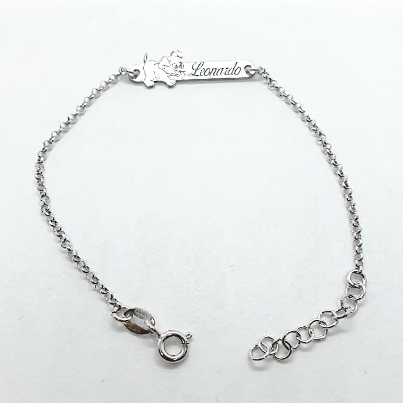 Bracciale targa nome bimbo